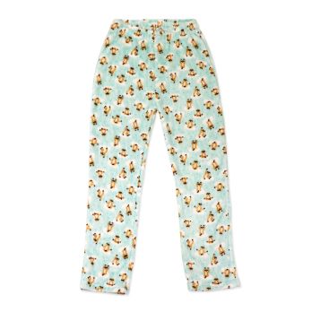 Flannel Fleece Pajama Pant: Aqua Sloth