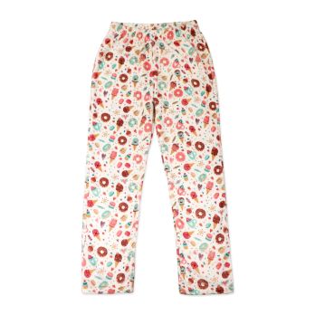 Flannel Fleece Pajama Pant: White Bakeshop
