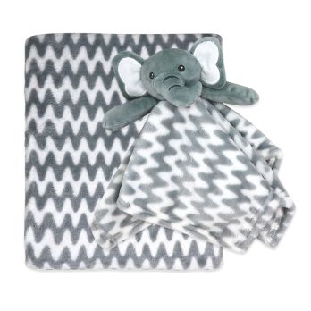 Blanket And Nunu Set: Grey Elephant