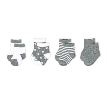 4 Pack Socks: Grey