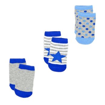 3 Pack Socks: Blue Star