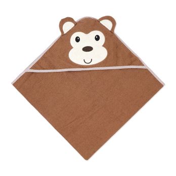 Mocha Monkey Hooded Towel 