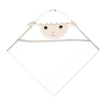 Ivory Lamb Hooded Towel 