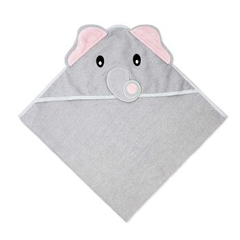 Grey Elephant Hooded Towel 