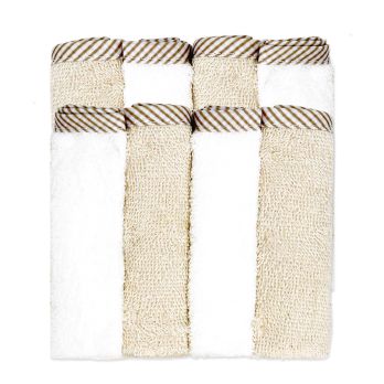 8 Pack Washcloth Set: White/Ivory