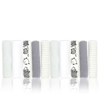 10 Pack Washcloths: Ivory Lamb