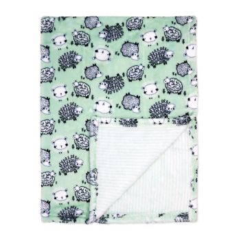 Reversible Printed Blanket: Sage Sheep