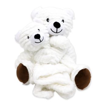 Ridged Plush Toy with Nunu: White Bear