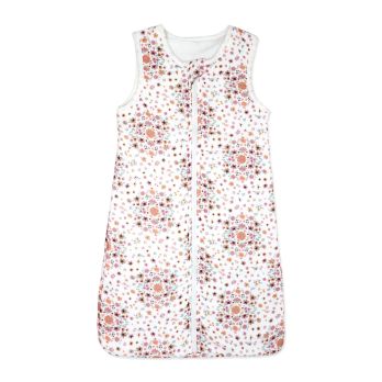 2 Layer Muslin/Mink Sleep Sack 6-12M: Pink Floral Bouquet