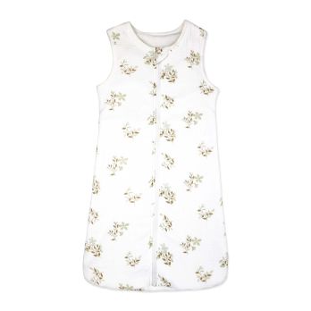 2 Layer Muslin/Mink Sleep Sack 6-12M: Tan Folliage 