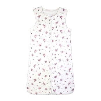 2 Layer Muslin/Mink Sleep Sack 6-12M: Mauve Floral