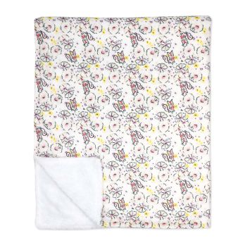 Mink/ Polar Fleece Blanket: Pink Squirrel