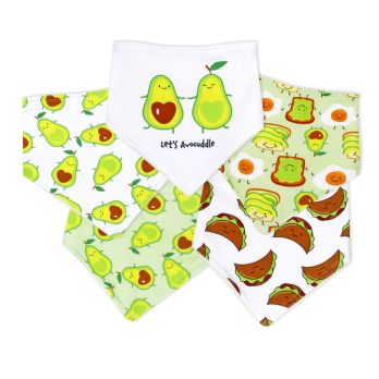 5 pc Bandana Bibs: Green Avocuddle