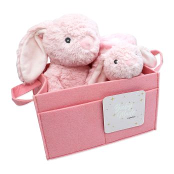 4 Piece Cuddly Comfort Gift Set: Pink Bunny