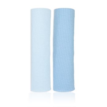 2-Pack Rib Knit Baby Wrap Swaddles: Blue