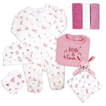 Girl's 8 Piece Hanging Gift Set: Bunny 