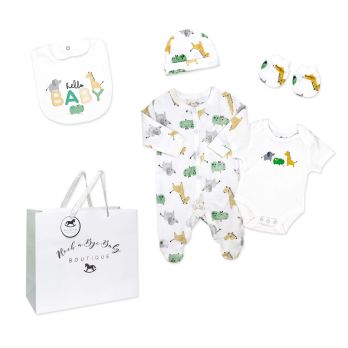 Neutral 5 Piece Mesh Bag Set: Hello Baby
