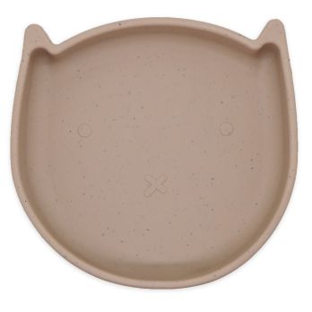 SILIKITTY Silicone Plate with Suction: Toasted Almond