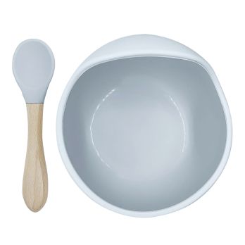 SILISCOOP Bowl & Spoon Set: Blue