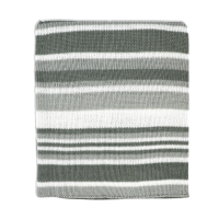 Striped Knit Blanket: Grey 