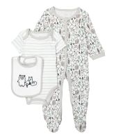3 Piece Coverall Set: Woodland Friends 