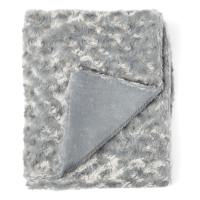 Curly Plush Blanket: Grey