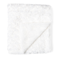 Curly Plush Blanket: White 