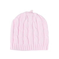 Cable Knit Hat: Pink