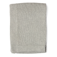 Knit Blanket with Border: Grey