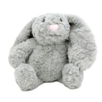 Textured Plush Bunny: Grey  