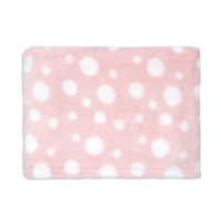 Pink Dotted Plush Blanket 