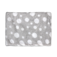 Dark Grey Dotted Plush Blanket 