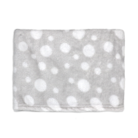Light Grey Dotted Plush Blanket 