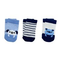 3 Pack Socks: Blue Bear & Dog