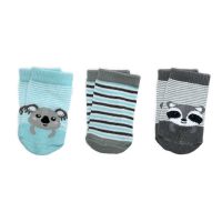 3 Pack Socks: Grey Koala & Raccoon