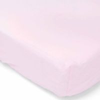 Solid Flannel Crib Sheet: Pink