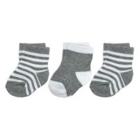 3 Pairs Crew Sock In a Box: Grey 