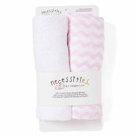 2 Pack Muslin Swaddle Blankets: Pink Star 