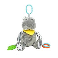 Plush Activity Toy - Grey Hippo
