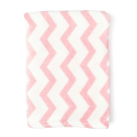 Zig Zag Fleece Blanket: Pink