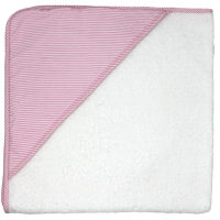 Striped Hooded Towel: Pink 