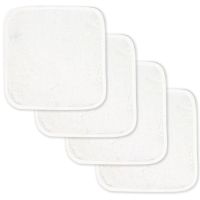 4 Pack Solid Washcloth : White