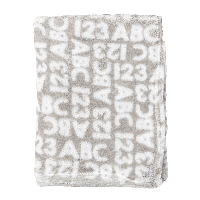 ABC123 Fleece Blanket: Grey