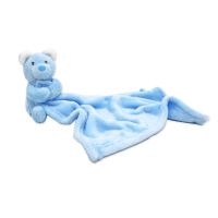 Soft Plush Lovey Blanket Toy - Blue Bear 