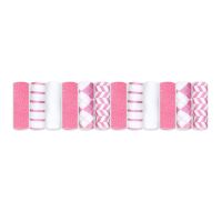 12-Pack Microfiber Washcloth: Pink Argyle