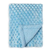 Diamond Plush Blanket: Blue