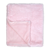 Ridged Plush Blanket: Pink