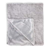 Ridged Plush Blanket: Grey