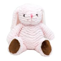8" Ridged Plush Bunny: Pink 