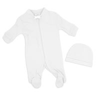 Solid Sleeper with Cap: White